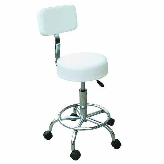 Lotus Compact Beauty Stool with Backrest + Footrest