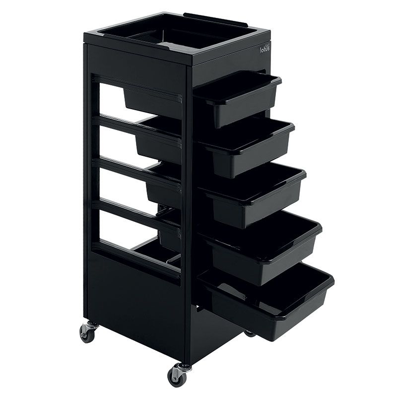 Lotus Jet Salon Equipment Trolley Black