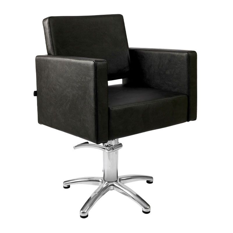 Lotus Phoenix Black Styling Chair with Round Base